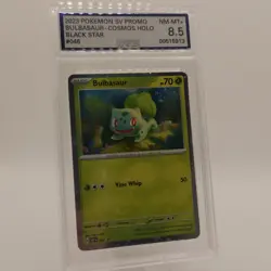 AGS 8.5 Bulbasaur 046 SV Scarlet & Violet Promo Black Star Cosmos Holo EN - Image 1