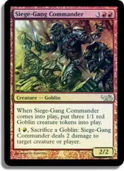 1x Siege-Gang Commander - Foil Light Play, English Duel Decks: Elves vs Goblins - Image 1