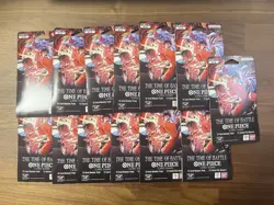 One Piece CCG OP-16 The Time Of Battle Sleeved Booster Packs Lot of 13 English - Image 1