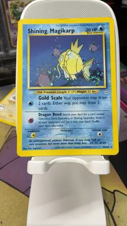 Pokemon TCG Shining Magikarp Double Holo Card Neo Revelation 66/64 SWIRL MP/HP - Image 2