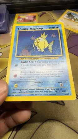 Pokemon TCG Shining Magikarp Double Holo Card Neo Revelation 66/64 SWIRL MP/HP - Image 5