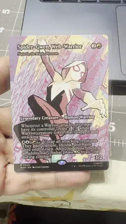 MTG Spider-Gwen, Web-Warrior - Najeela, the Blade-Blossom (Borderless - Image 2