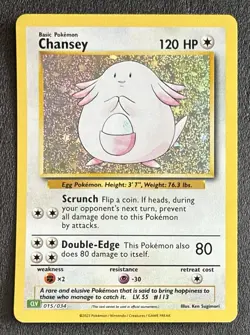 Chansey 015/034 NM Trading Card Game Classic Holo Pokemon - Image 1