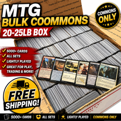 MTG Bulk Commons Lot 20-25 LB Large Flat Rate Box Magic The Gathering 5000+ Card - Image 1