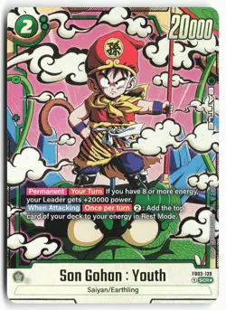 Son Gohan : Youth FB03-139 SCR Secret Rare Alternate Art Dragon Ball Super Card - Image 2