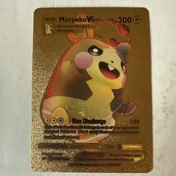 Morpeko Vmax Premium Gold Foil Fan Art Textured Collector Pokemon Card 080/202 - Image 1