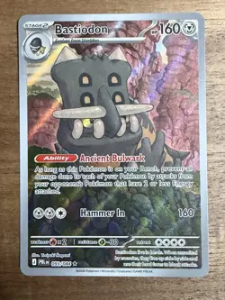 Bastiodon PBL IR Pitch Black 93 Illustration Rare Pokemon TCG NM - Prerelease - Image 1