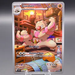 Gurdurr 126/086 Illustration Rare SV: Black Bolt Pokemon TCG NM - Image 1