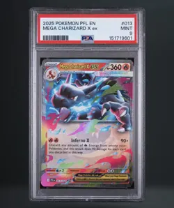 Mega Charizard X EX 013/094 PSA 9 Holo Double Rare PFL EN 2025 - Image 1