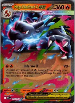 Mega Charizard X ex - 013/094 #13/94 (Holo) LP ME02: Phantasmal Flames Pokemon - Image 1