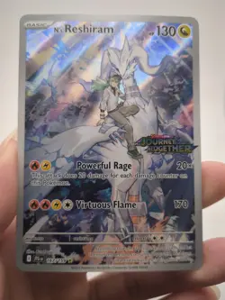 N's Reshiram 167/159 Illustration Rare Holo Alt Art Stamped SV09 English - Image 1