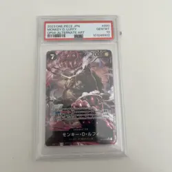 2023 ONE PIECE JPN OP04-KINGDOMS OF INTRIGUE ALT ART #090 MONKEY D. LUFFY PSA 10 - Image 1