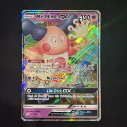 Pokemon TCG Sun & Moon Team Up Mr. Mime GX Holo Card 67/181 - Image 1