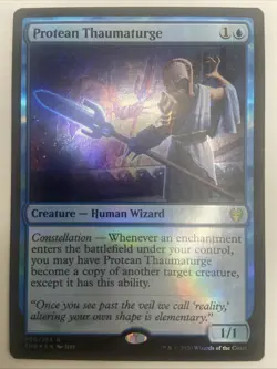 MTG Magic the Gathering Protean Thaumaturge (60/372) Theros Beyond Death LP FOIL - Image 1