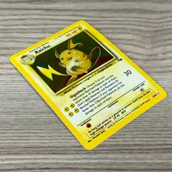 RAICHU POKEMON CARD TCG 14/62 HOLO RARE FOSSIL SET - Image 4
