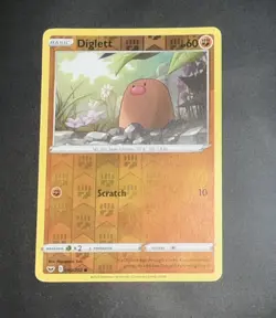 Diglett 092/202 Sword & Shield Base Set Reverse Holo Common Pokemon Card - Image 1
