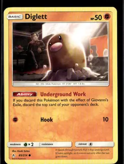 Pokemon Diglett 85/214 Unbroken Bonds Non Holo Common 2 Card Lot - Image 1