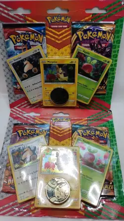 Pokemon TCG: Snorlax, Morpeko & Applin Promo Blister Pack X2 - Image 1