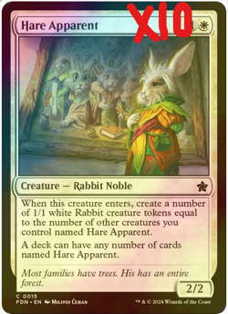 MTG 10x Hare Apparent FDN / NM-SP Condition FOIL from JAPAN - Image 1