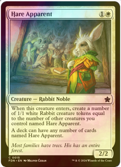 MTG 10x Hare Apparent FDN / NM-SP Condition FOIL from JAPAN - Image 2