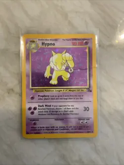 Hypno 8/62 Fossil Holo Rare Vintage Pokemon Card - Image 1