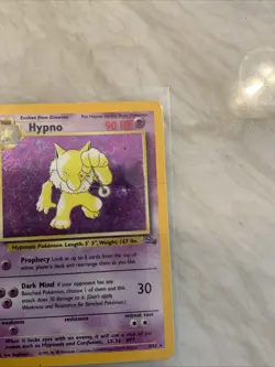 Hypno 8/62 Fossil Holo Rare Vintage Pokemon Card - Image 2