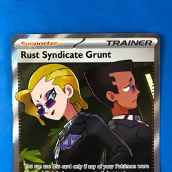 Pokemon TCG Rust Syndicate Grunt 112/084 Ultra Rare Full Art Trainer Pitch Black - Image 2