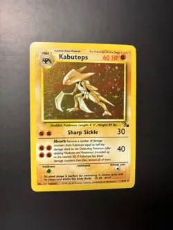 Pokemon TCG Kabutops 9/62 Fossil Holo Rare Unlimited VTG WOTC 1999 MP - Image 1