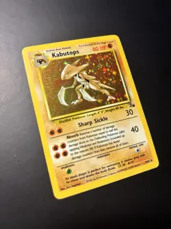 Pokemon TCG Kabutops 9/62 Fossil Holo Rare Unlimited VTG WOTC 1999 MP - Image 2