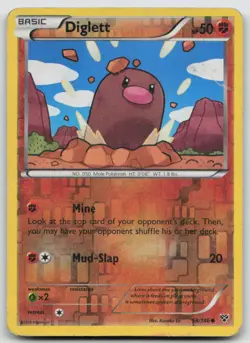 Diglett 58/146 Common XY Pokemon Reverse Holo DMG - Image 1