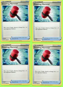 4x Crushing Hammer x4 - Near Mint 159/202 Sword & Shield Pokemon Playset - Image 1