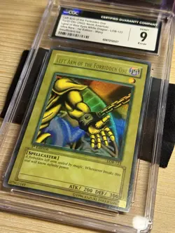 Yugioh CGC 9 Left Arm of the Forbidden One LOB-123 1st Edition Wavy Faded Mint - Image 2