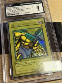 Yugioh CGC 9 Left Arm of the Forbidden One LOB-123 1st Edition Wavy Faded Mint - Image 3