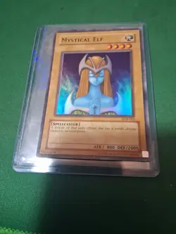 Yugioh Mystical Elf LOB-062 Super Rare LP - Image 1