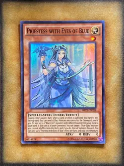 Yugioh Priestess with Eyes of Blue SHVI-EN098 Super Rare LP - Image 1