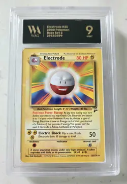 Electrode 25/130 Non Holo Rare Base Set 2 Pokemon Card WAG Gem Mint 10 💎 Tcg - Image 1