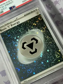 PSA MINT 9 - 5 SWIRL - 2023 POKEMON SVE EN 008 BASIC METAL ENERGY COSMOS HOLO - Image 4