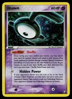 Pokemon Card - Unown (E) Unseen Forces E/28 Holo Rare - Image 1