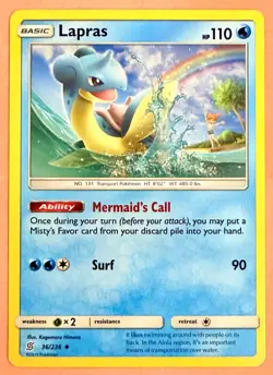 Lapras~Cute Pokemon Cards ~ Water-Type Collection~ Cute Blue Pokemon - Image 1