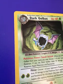 Pokemon TCG Dark Golbat Holo Card 7/82 - Image 5