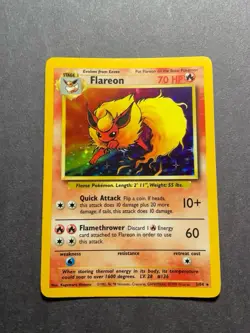 Flareon Pokemon Card TCG 3/64 HOLO RARE Jungle 1999 WOTC - Image 4