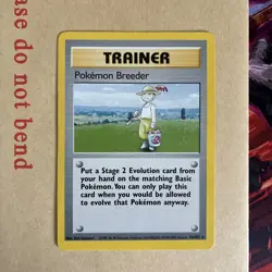 Pokemon Card Pokemon Breeder 76/102 Rare 4th Print Base Set 1999-2000 WOTC - LP - Image 1