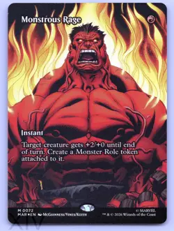 Monstrous Rage (Borderless) MTG Marvel Universe Eternal-Legal Foil - Image 1