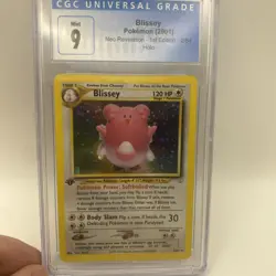 CGC 9 Blissey (1st Ed.) Neo Revelation 2/64 Holo Pokemon Card - Image 1