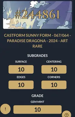 ACE 10 Castform Sunny Form 067/064 | Paradise Dragona SV7a Art Rare |Pokemon TCG - Image 3