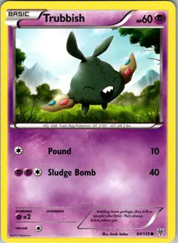 Trubbish Plasma Storm 64/135 Common Pokemon Near Mint - Image 1
