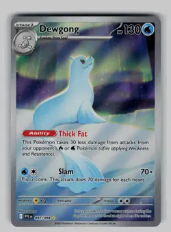 Dewgong 097/094 Illustration Rare Phantasmal Flames Pokemon Holo Near Mint - Image 1