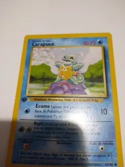 Mint Pokemon CARAPUCE 63/102 Set Base Wizards EDITION 1 French Wotc 1st - Image 2