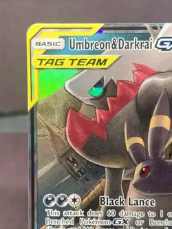 Pokemon TCG Umbreon & Darkrai GX 125/236 Ultra Rare TAG TEAM Holo Unified Minds - Image 2