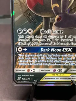 Pokemon TCG Umbreon & Darkrai GX 125/236 Ultra Rare TAG TEAM Holo Unified Minds - Image 5
